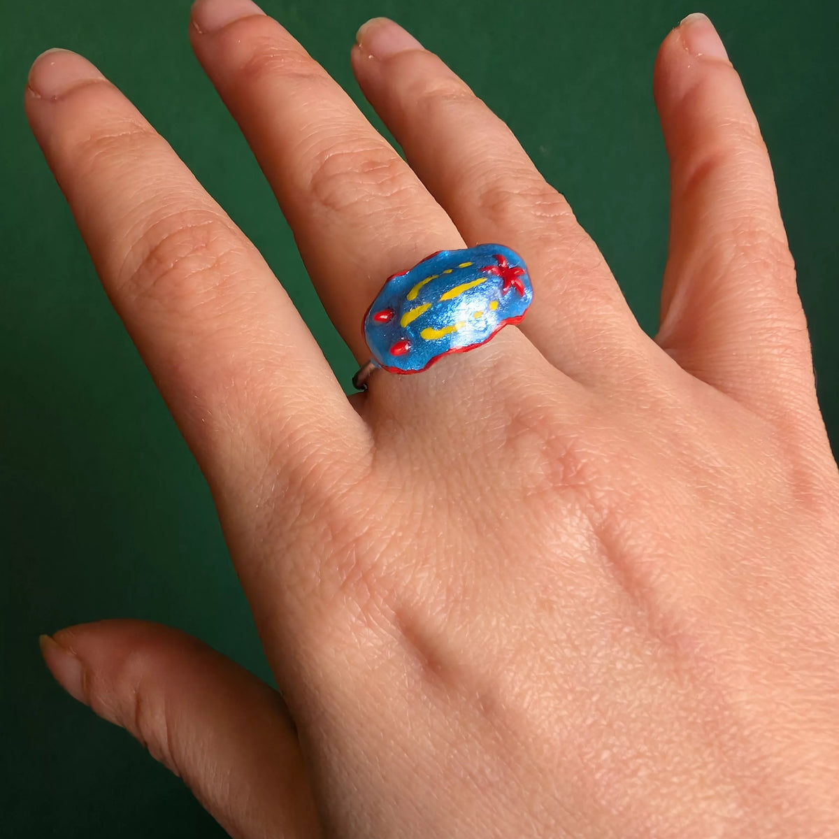 Bague limace de mer rose