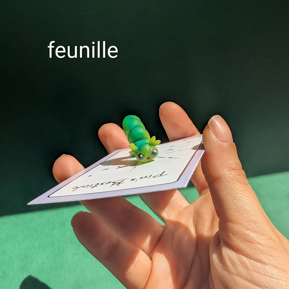 Pins chenille bleutée