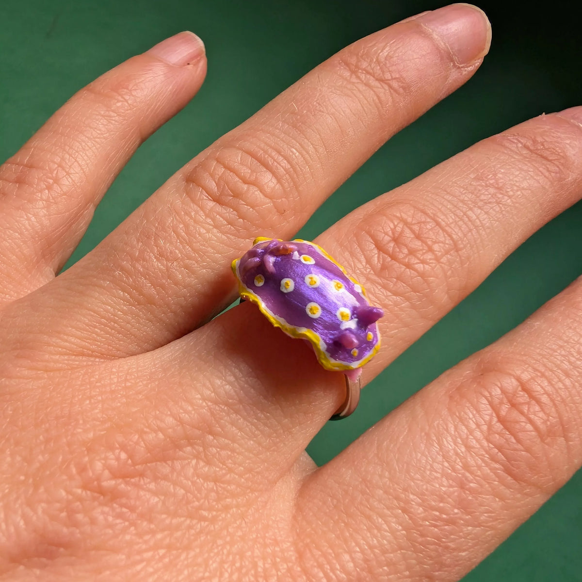 Bague limace de mer rose