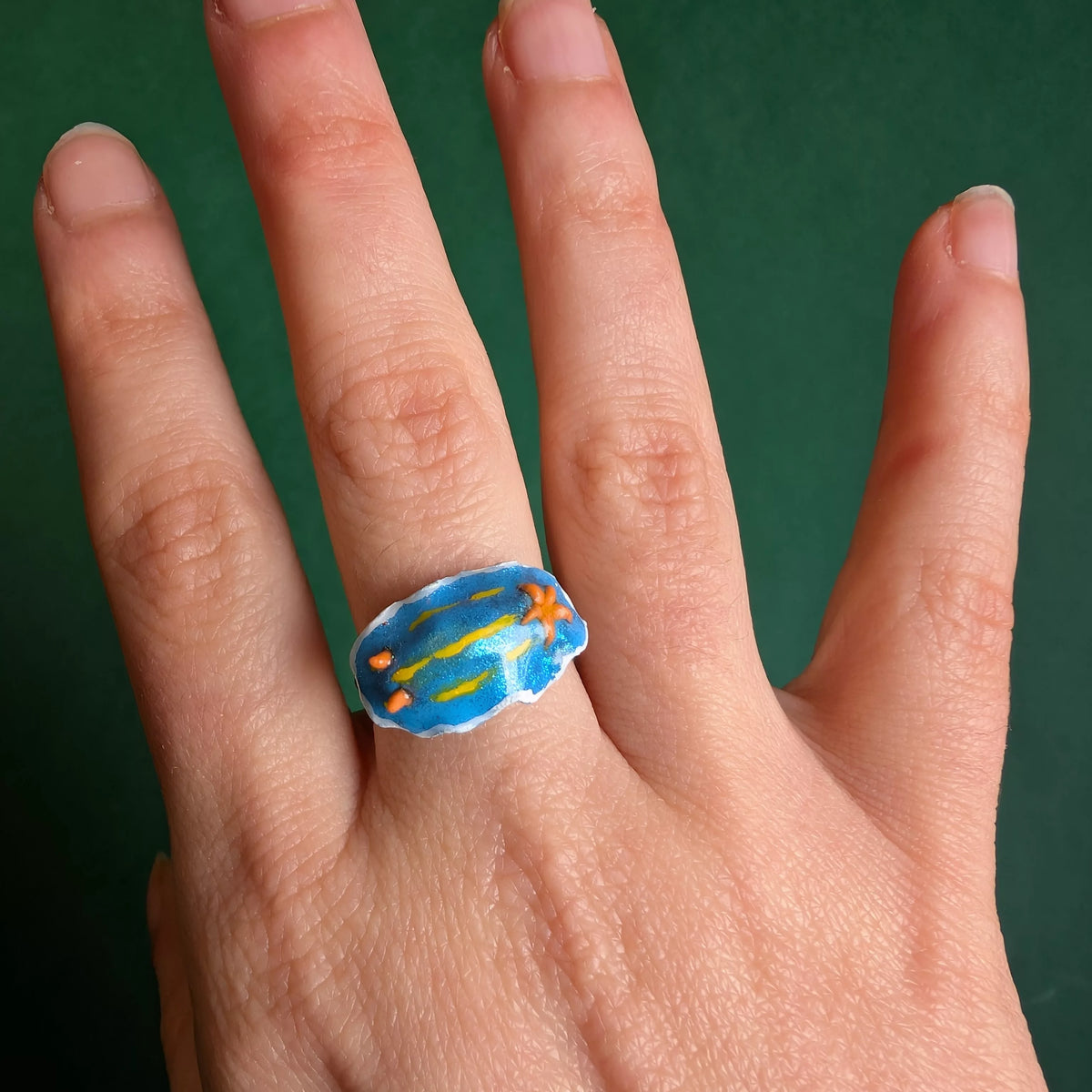 Bague limace de mer rose